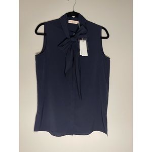 TORY BURCH SLEEVELESS BOW BLOUSE NWT